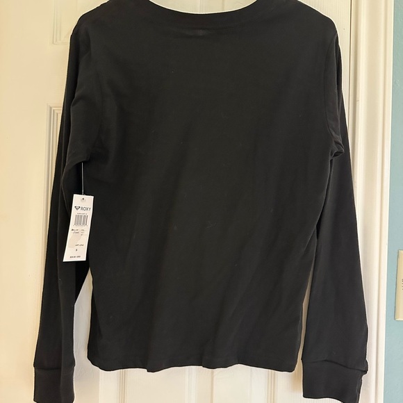 Roxy Beach Classics LS Surf Shirt Black with Logo - size small - Picture 3 of 5